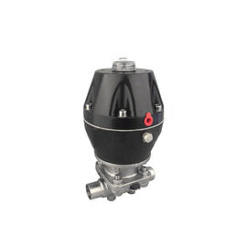 Válvula de diafragma sanitária operada pneumática DN25 - DN100 com as tri extremidades da braçadeira