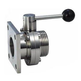 DN25 - válvula de borboleta de 200 manuais com quadrado/extremidade redonda da conexão da flange