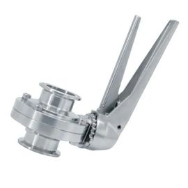 Válvula de borboleta da braçadeira do produto comestível tri com corpo feito à máquina de trituração do CNC da precisão