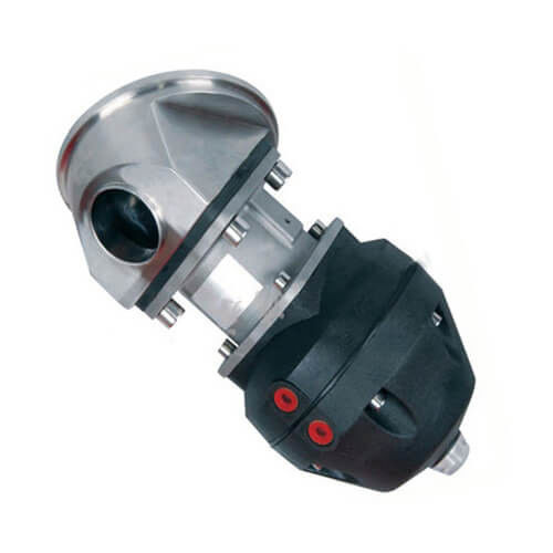 Válvula de diafragma sanitária de SS304/SS316L, válvula de parte inferior de tanque pneumática