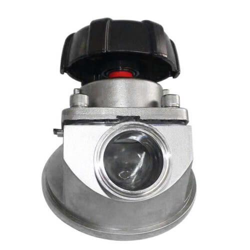 Válvula de parte inferior de tanque de aço inoxidável higiênica com as extremidades da conexão da solda de extremidade
