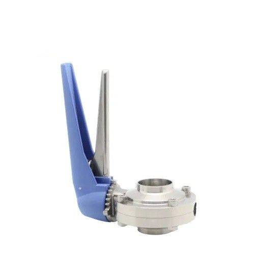 Válvula de borboleta sanitária DN15 do produto comestível - DN300 com o punho plástico do prendedor
