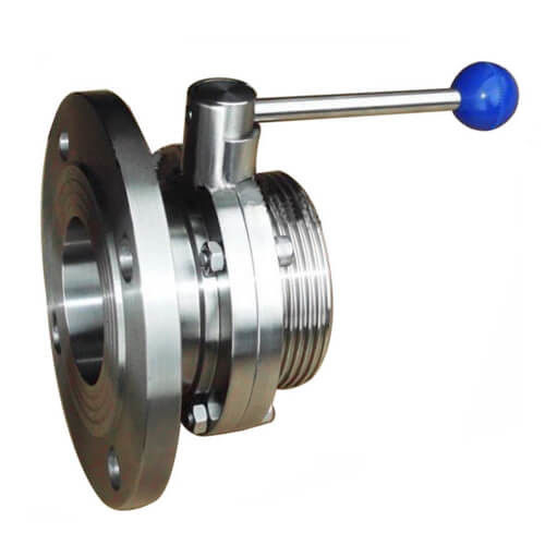 DN25 - válvula de borboleta de 200 manuais com quadrado/extremidade redonda da conexão da flange