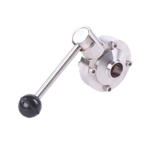 Válvula de borboleta sanitária do manual de SS304 SS316L para a indústria de fabricação de cerveja