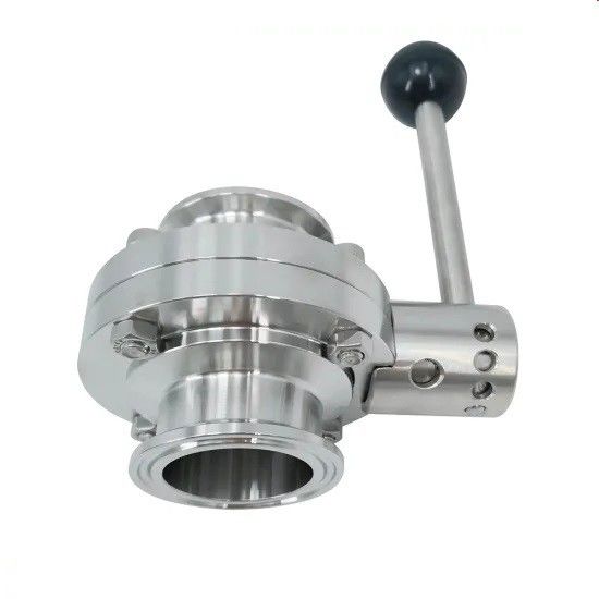 Manual/válvula de borboleta sanitária pneumática para a indústria da farmácia