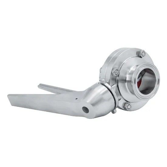 Válvula de borboleta da braçadeira do produto comestível tri com corpo feito à máquina de trituração do CNC da precisão
