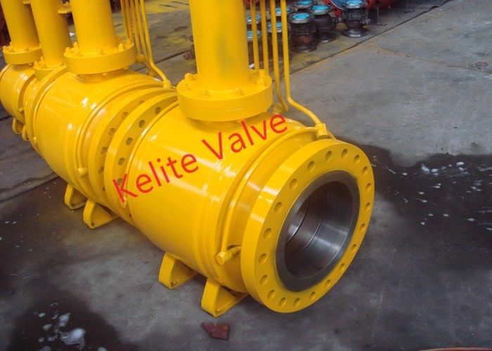 Válvula de bola inteiramente soldada industrial, projeto seguro do fogo uma válvula de bola da parte