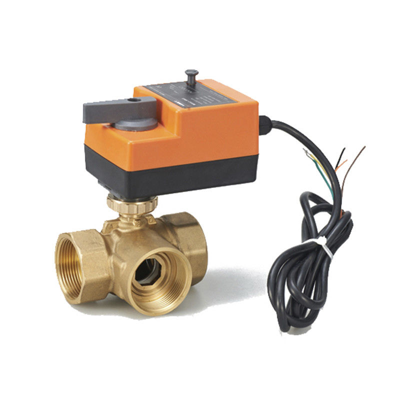 A válvula de bola operada elétrica, motor 12V atuou a válvula de bola de bronze