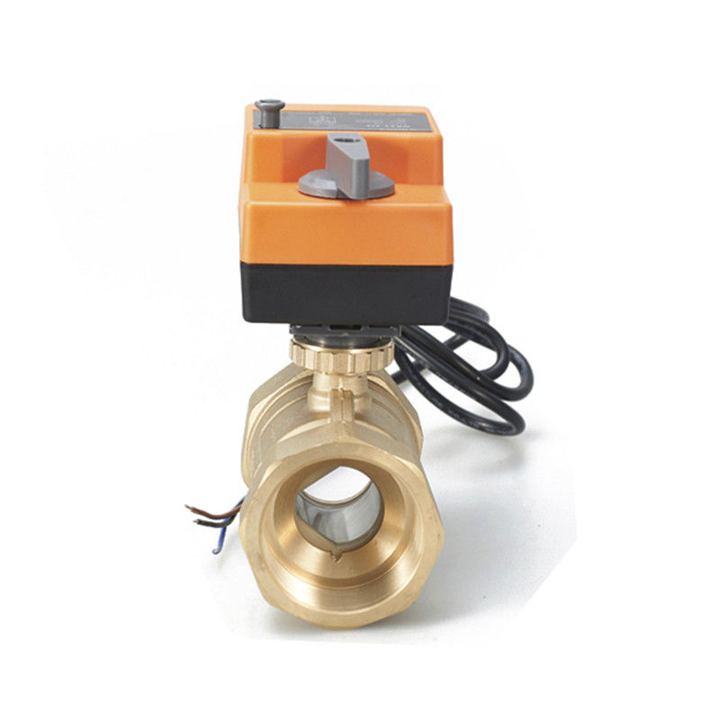 A válvula de bola operada elétrica, motor 12V atuou a válvula de bola de bronze