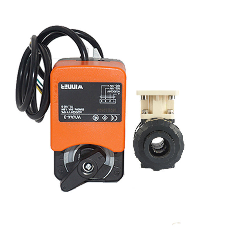 Válvula de controle elétrica do volume de água, válvula de bola plástica do controle proporcional