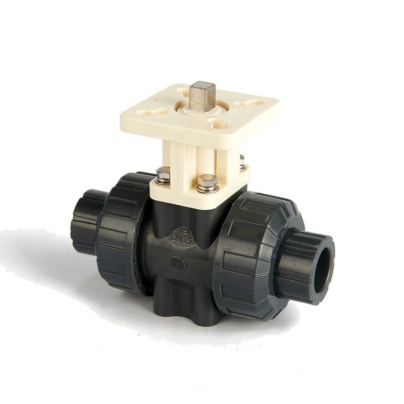 A válvula de bola atuada elétrica da maneira da polegada 2 de DN15 1/2, motorizou a válvula de bola plástica do PVC