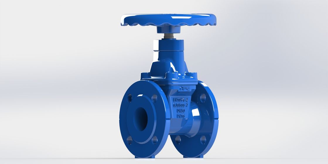 A válvula de porta dútile FBE da água do ferro GJS500-7 revestiu AWWA para flangear disponível