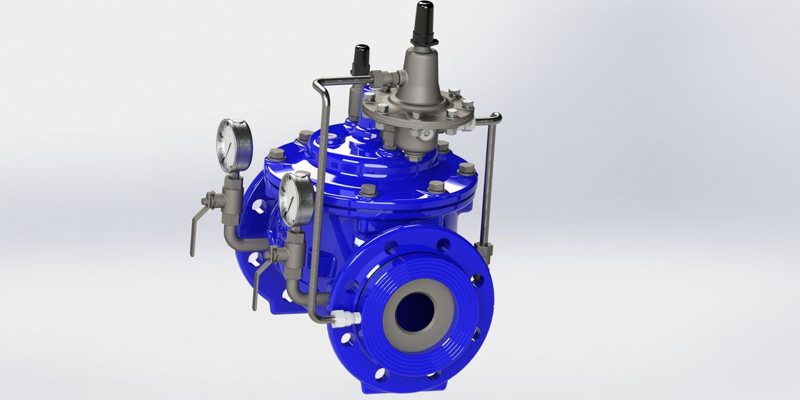Fluxo durável Rate Control Valve, RAL azul 5010 Constant Flow Valve