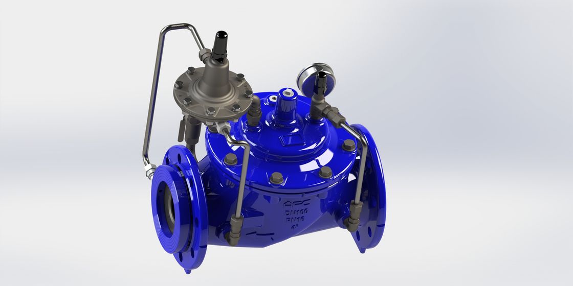 Fluxo durável Rate Control Valve, RAL azul 5010 Constant Flow Valve