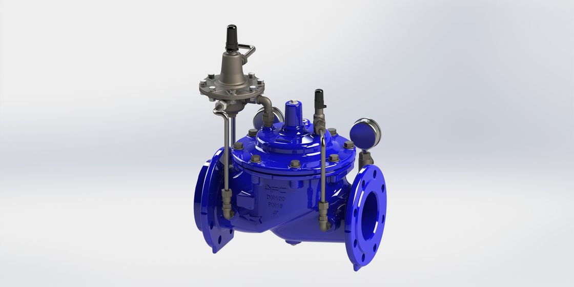 Fluxo durável Rate Control Valve, RAL azul 5010 Constant Flow Valve