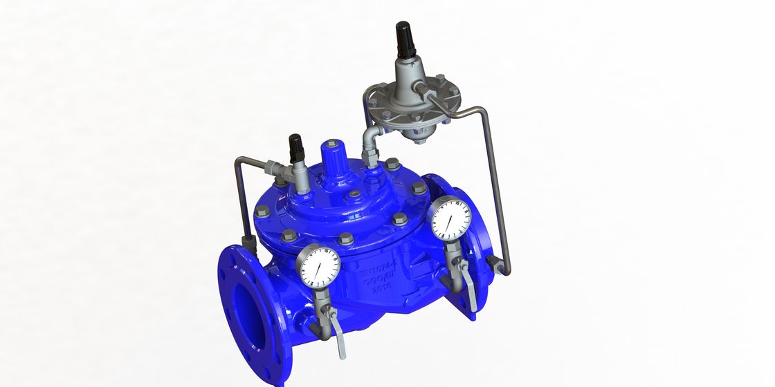 Limitador de pressão azul do fluxo de RAL 5010, fluxo exato Rate Control Valve