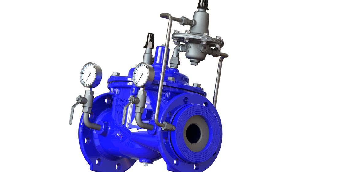 Limitador de pressão azul do fluxo de RAL 5010, fluxo exato Rate Control Valve