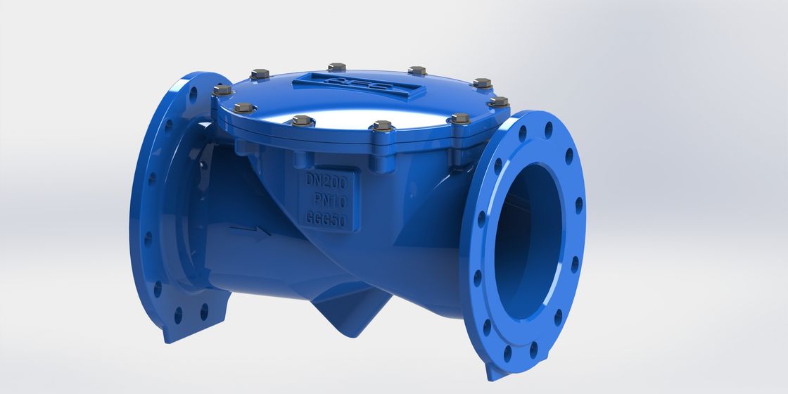Válvula de controle dobro da água da flange com o disco de nylon do reforço de EPDM