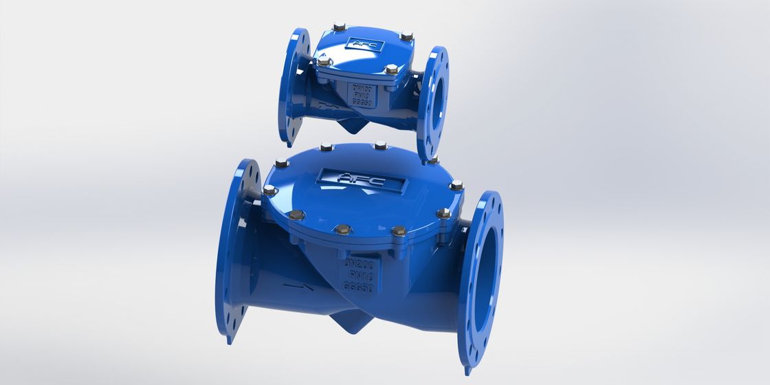 Válvula de controle dobro da água da flange com o disco de nylon do reforço de EPDM