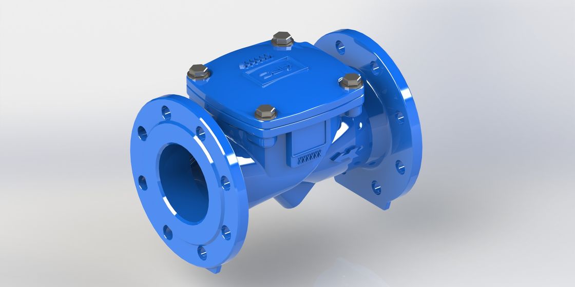 Válvula de controle dobro da água da flange com o disco de nylon do reforço de EPDM